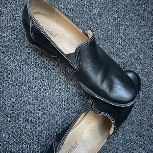 Bjorndal “Neptune” Black Leather Slip-On Loafers Shoes Women’s US Size 7 M